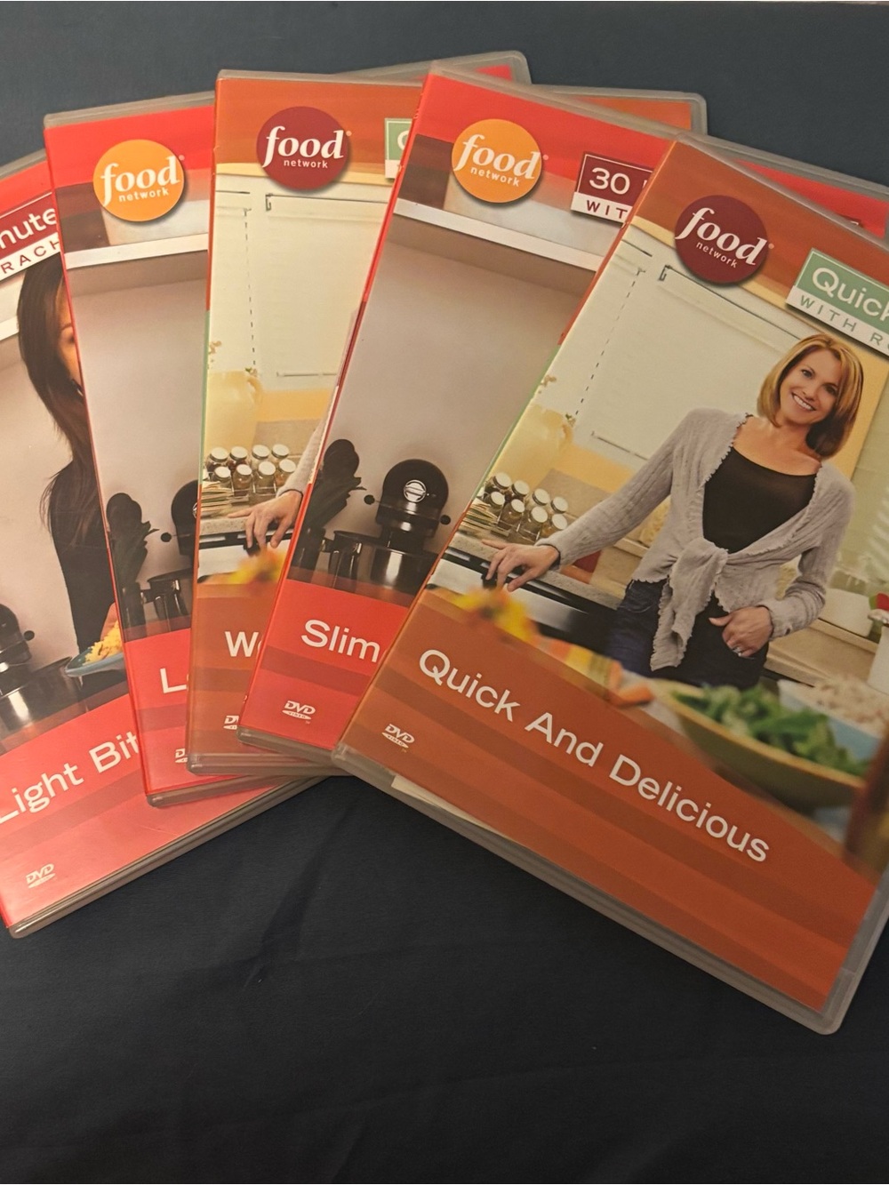 Food Network DVD Set with Bright Orange Covers